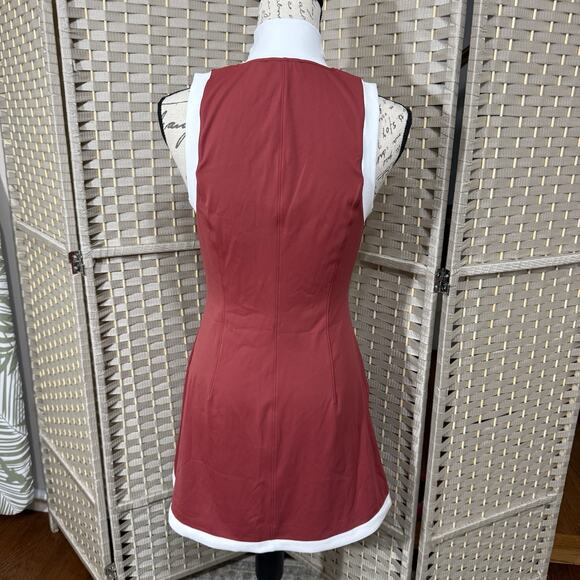 Pickletini Yasmin Zip Front Dress Size S Rust Sleeveless Pickle Ball NEW - Picture 3 of 11